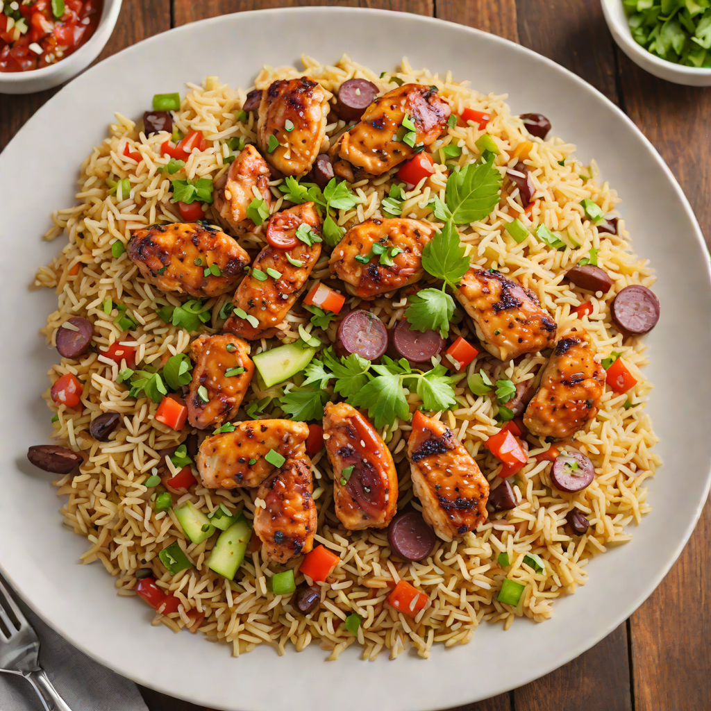 One-Pot Cajun Chicken and Sausage Rice