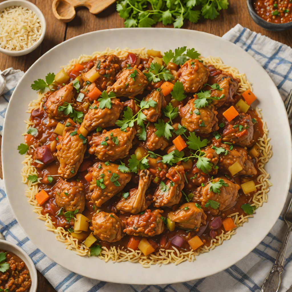 Ethiopian Doro Wat-Style Chicken Stew with Spiced Onion Base