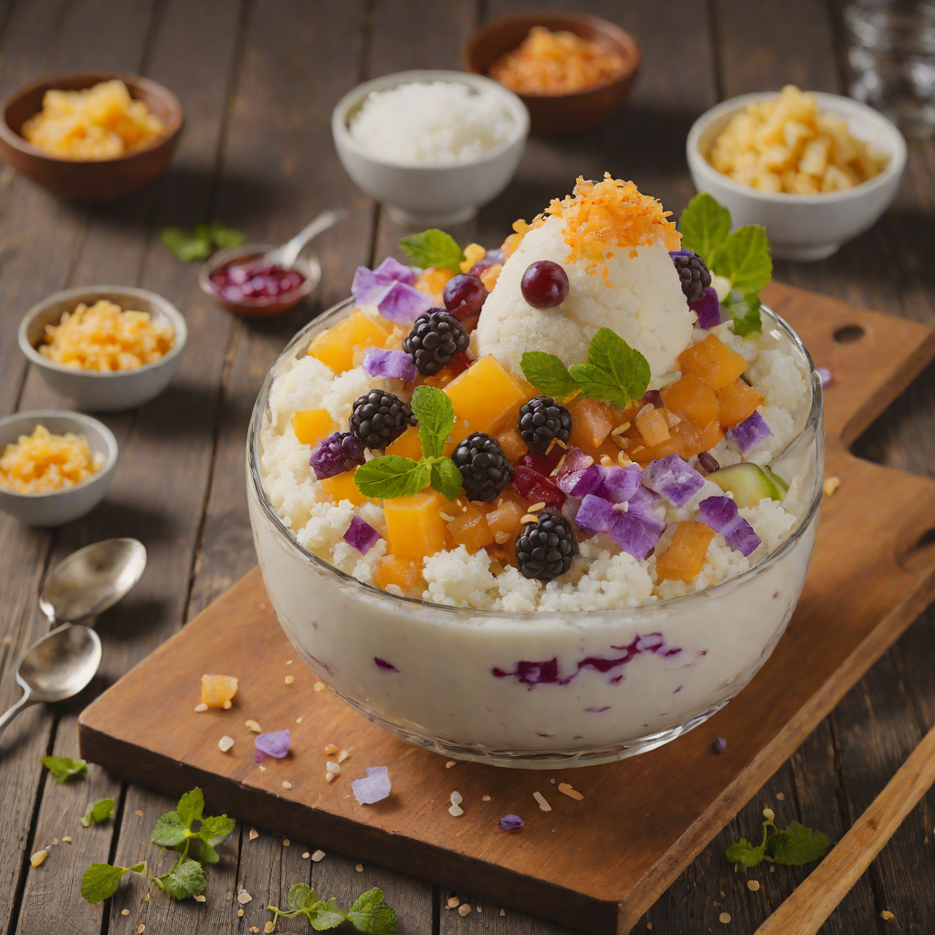 Chilled Halo-Halo with Sweetened Beans and Shaved Ice