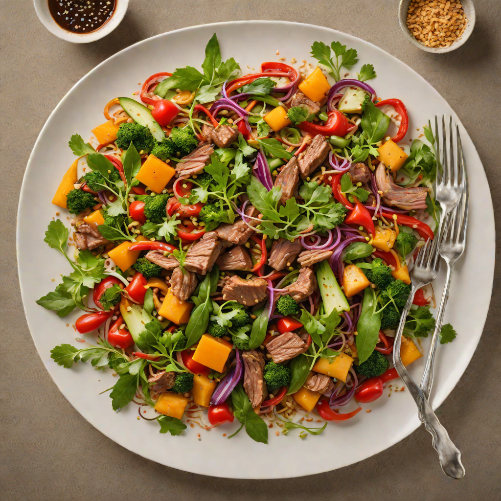 Eucalyptus-Smoked Kangaroo Stir Fry with Seasonal Vegetables