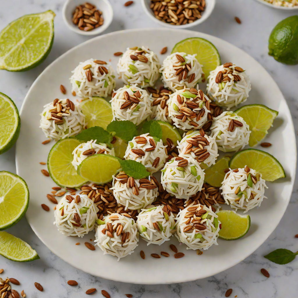 No-Bake Coconut Lime Energy Bites with Toasted Seeds