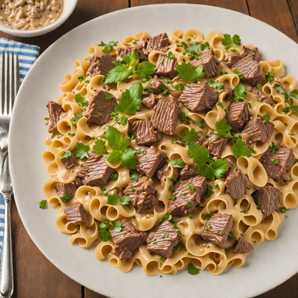 Low-Heat Slow Simmered Beef Stroganoff