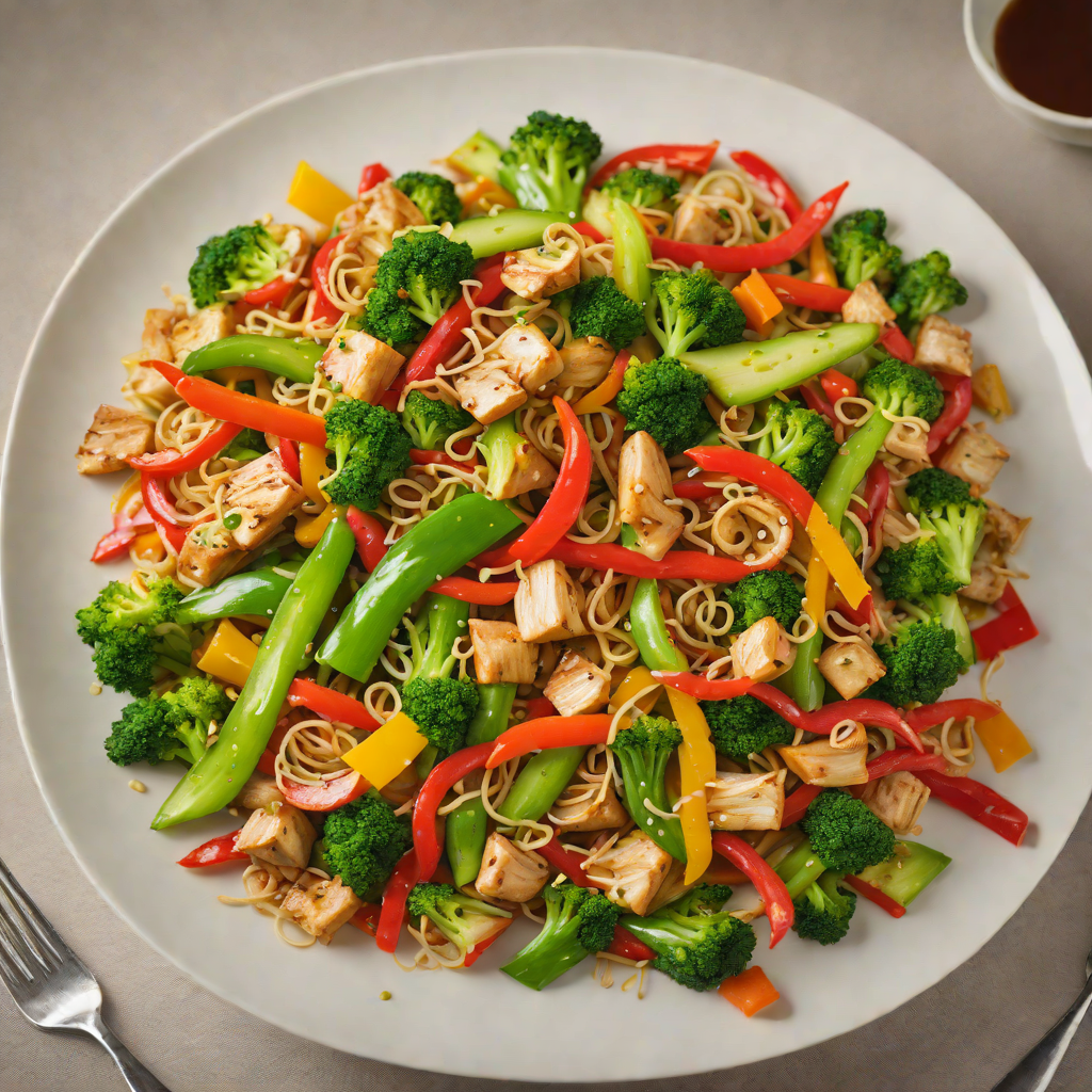 Low-Fat Veggie Stir Fry with Garlic and Ginger
