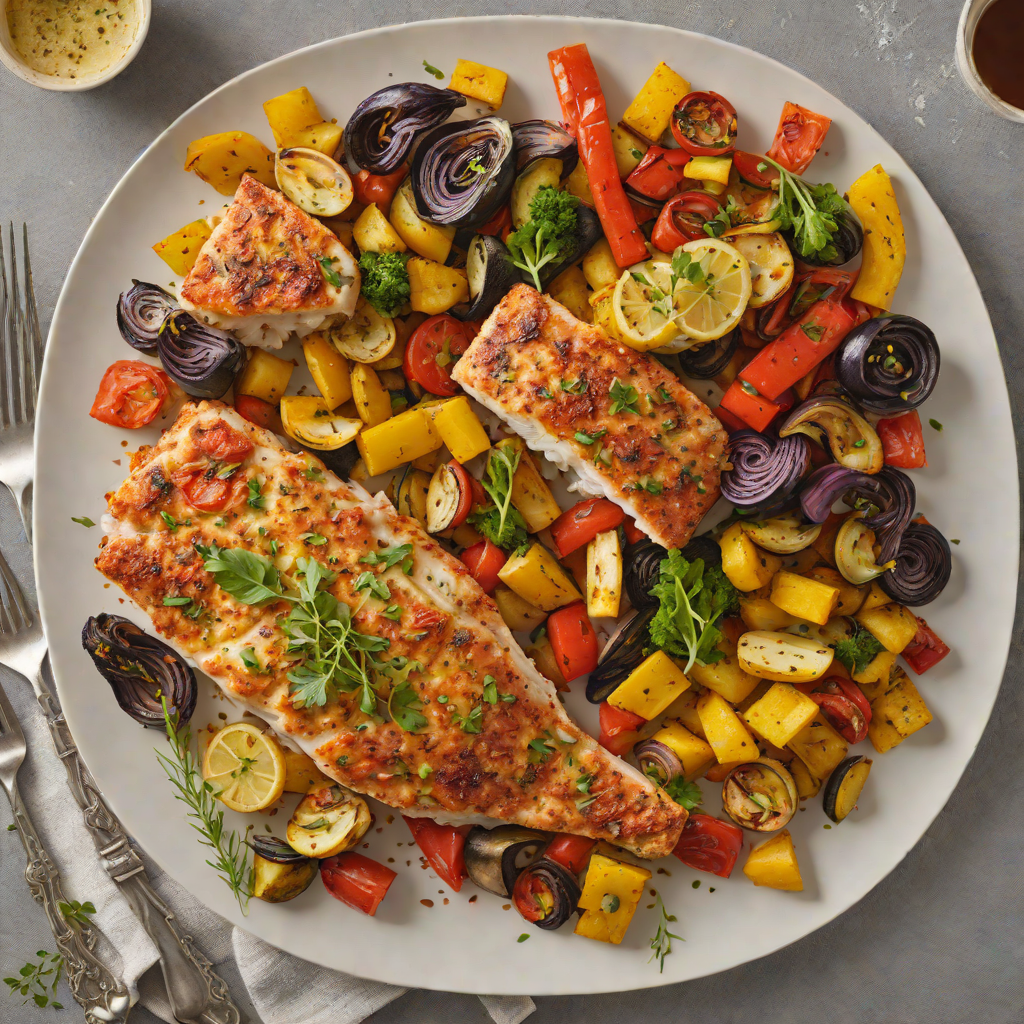 Sheet Pan Cajun-Spiced Catfish with Roasted Veggies