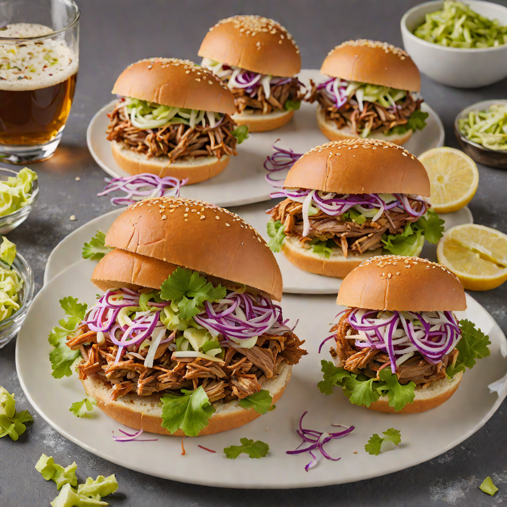 Smoked Beer-Brined Pulled Pork Sandwiches with Tangy Slaw