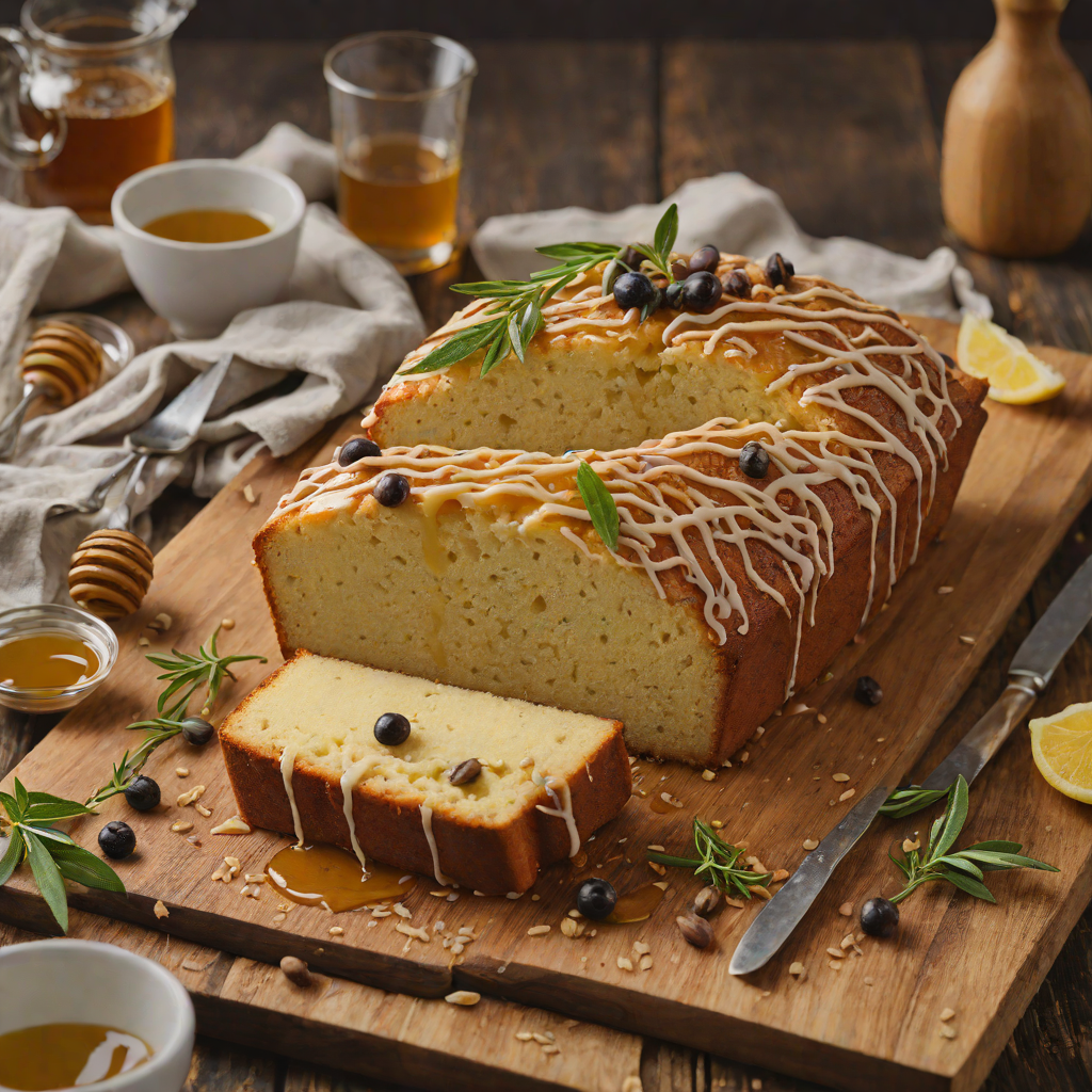 Vanilla Olive Oil Pound Cake with Honey Drizzle