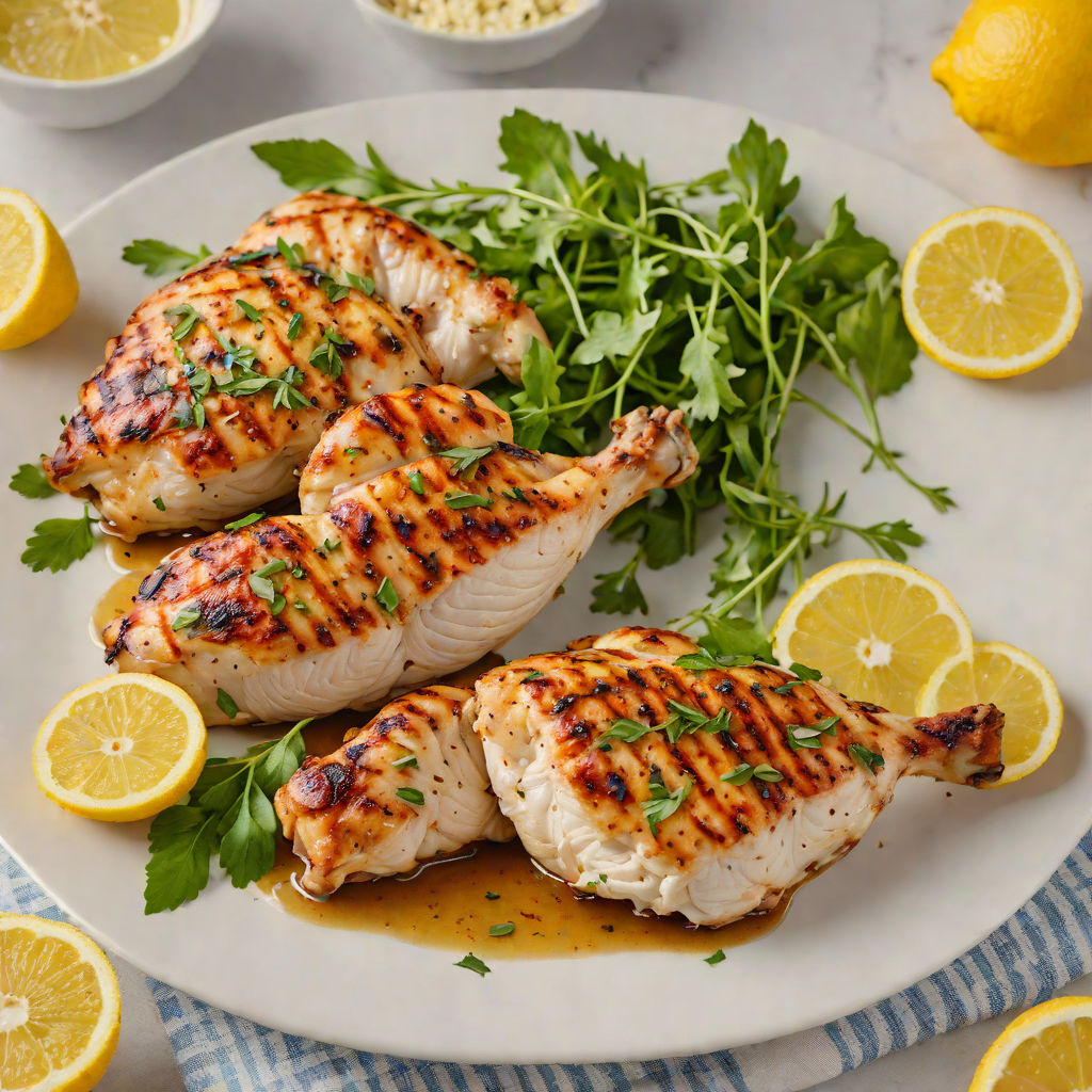 Half-Herb Grilled Chicken with Lemon Garlic Marinade