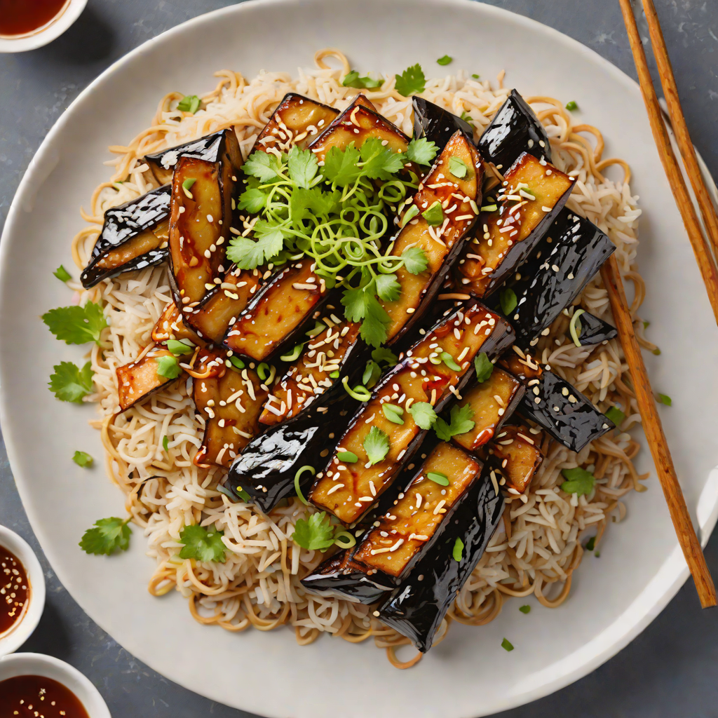 Half-Glazed Miso Eggplant Donburi