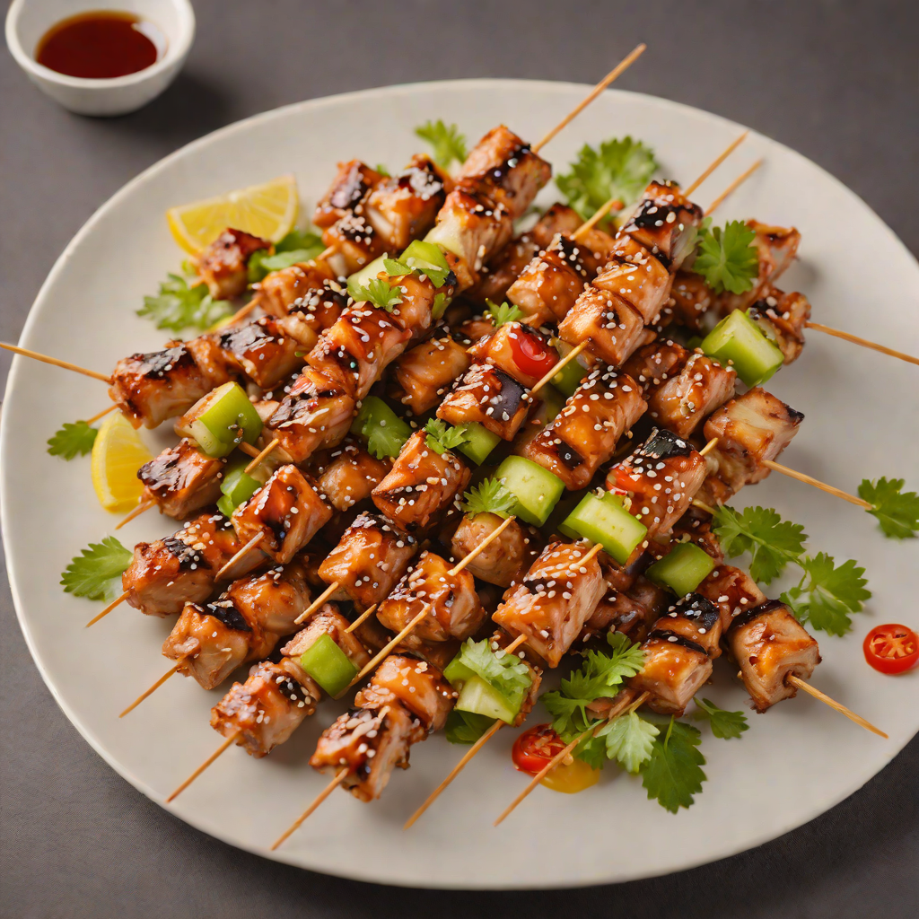 Japanese-Style Smoked Chicken Yakitori Skewers