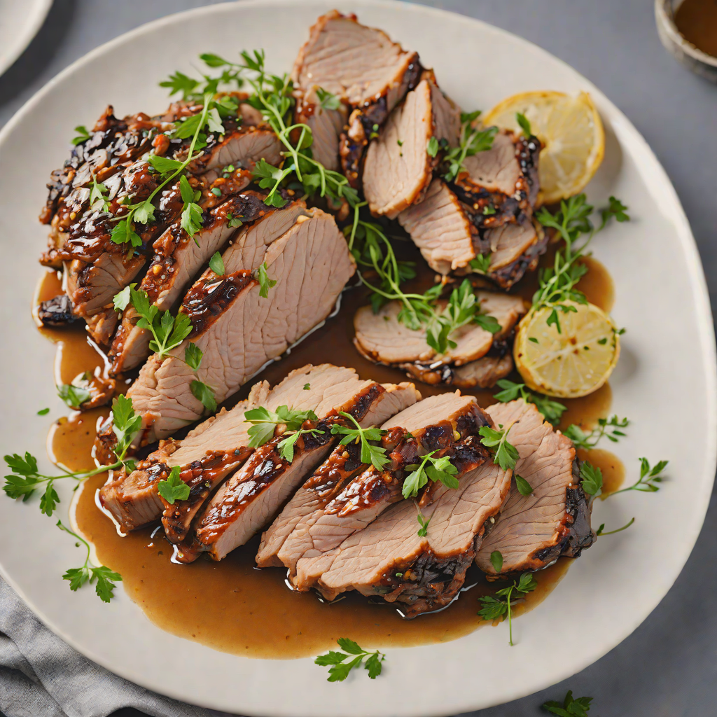 Low-Heat Braised Pork Shoulder with Garlic and Herbs