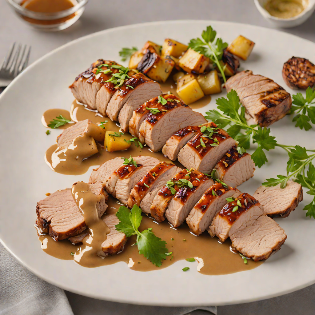 Bourbon-Glazed Pork Tenderloin with Maple Dijon Sauce
