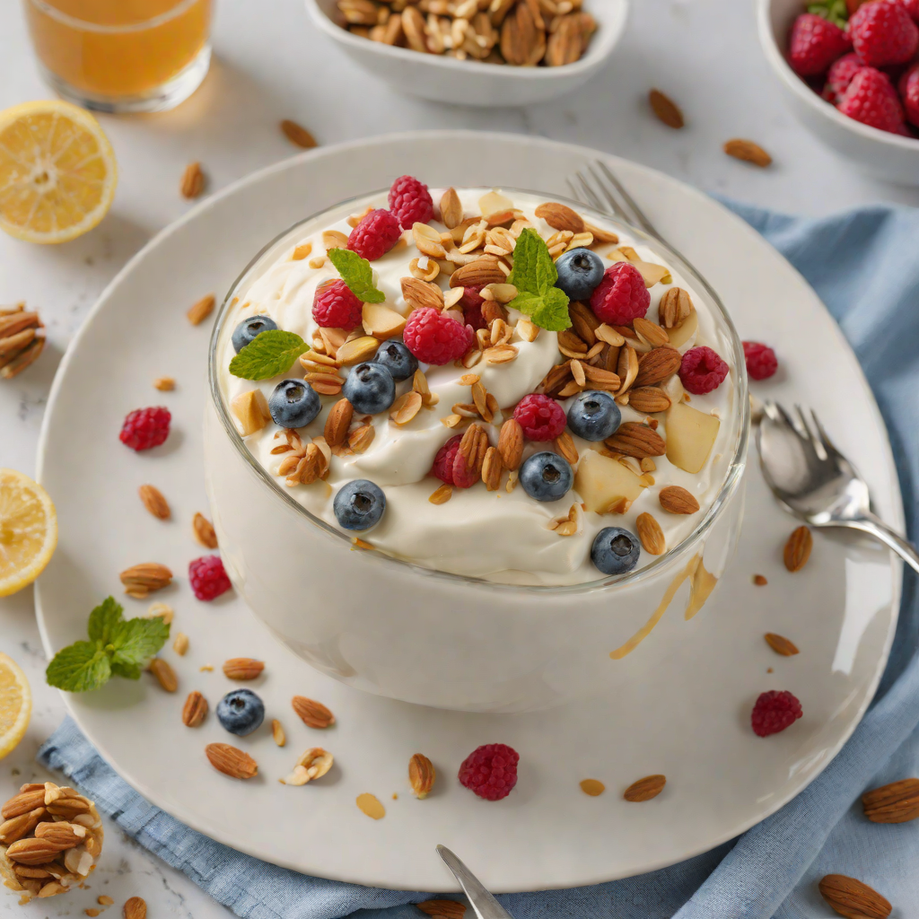 Five-Ingredient Honey Almond Greek Yogurt Parfait