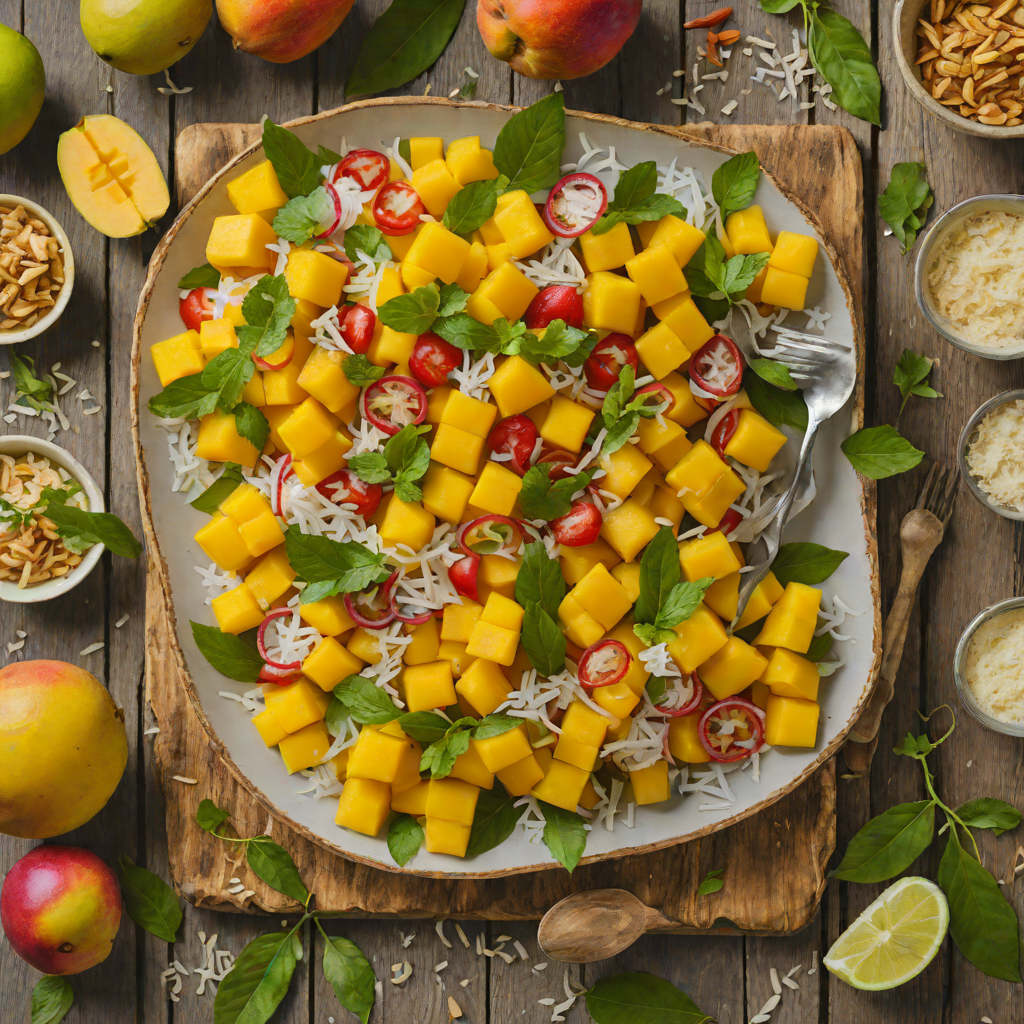 Refreshing Filipino Mango and Coconut Fruit Salad