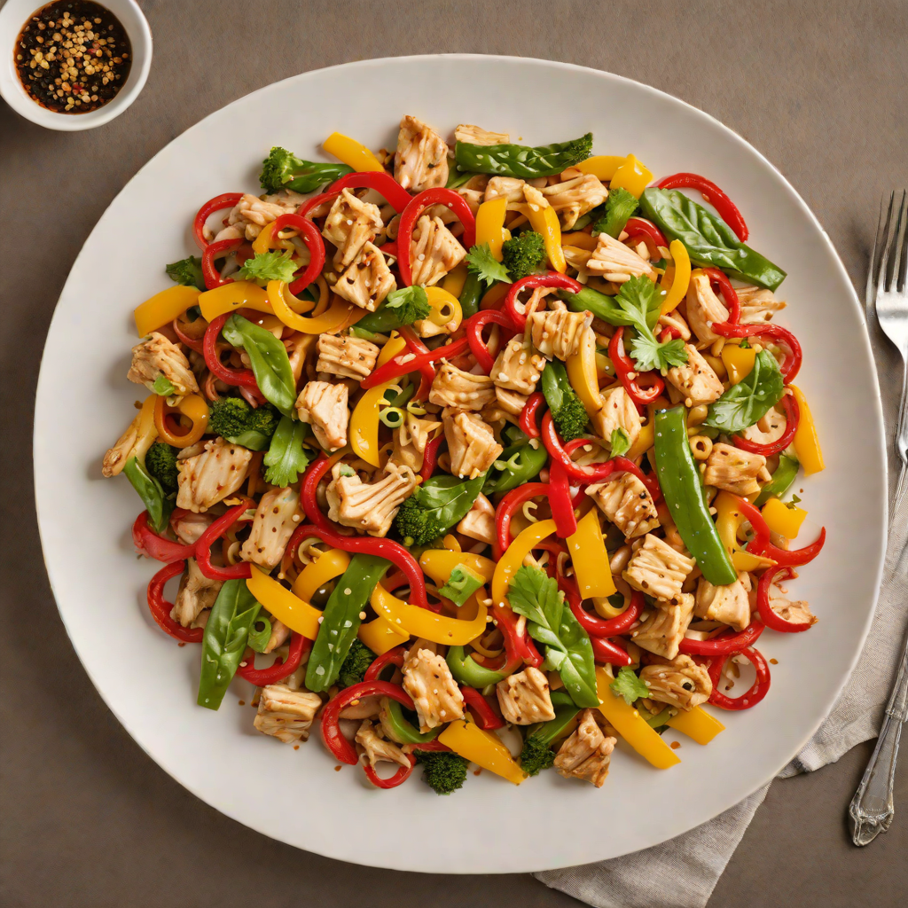 Chicken Stir-Fry with Ginger and Bell Peppers