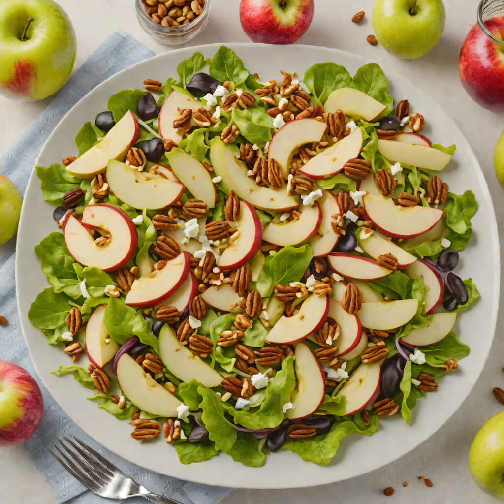 Cinnamon-Spiced Apple and Walnut Breakfast Salad