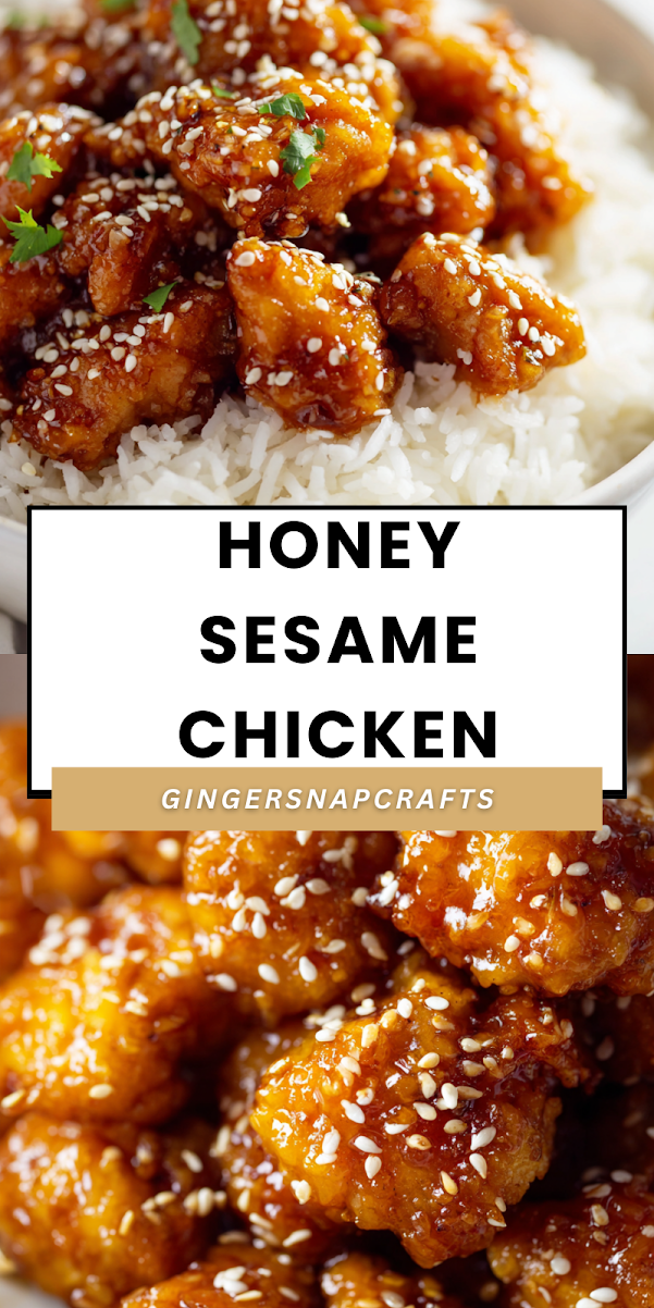 Sautéed Chicken with Honey Garlic Glaze and Sesame Seeds