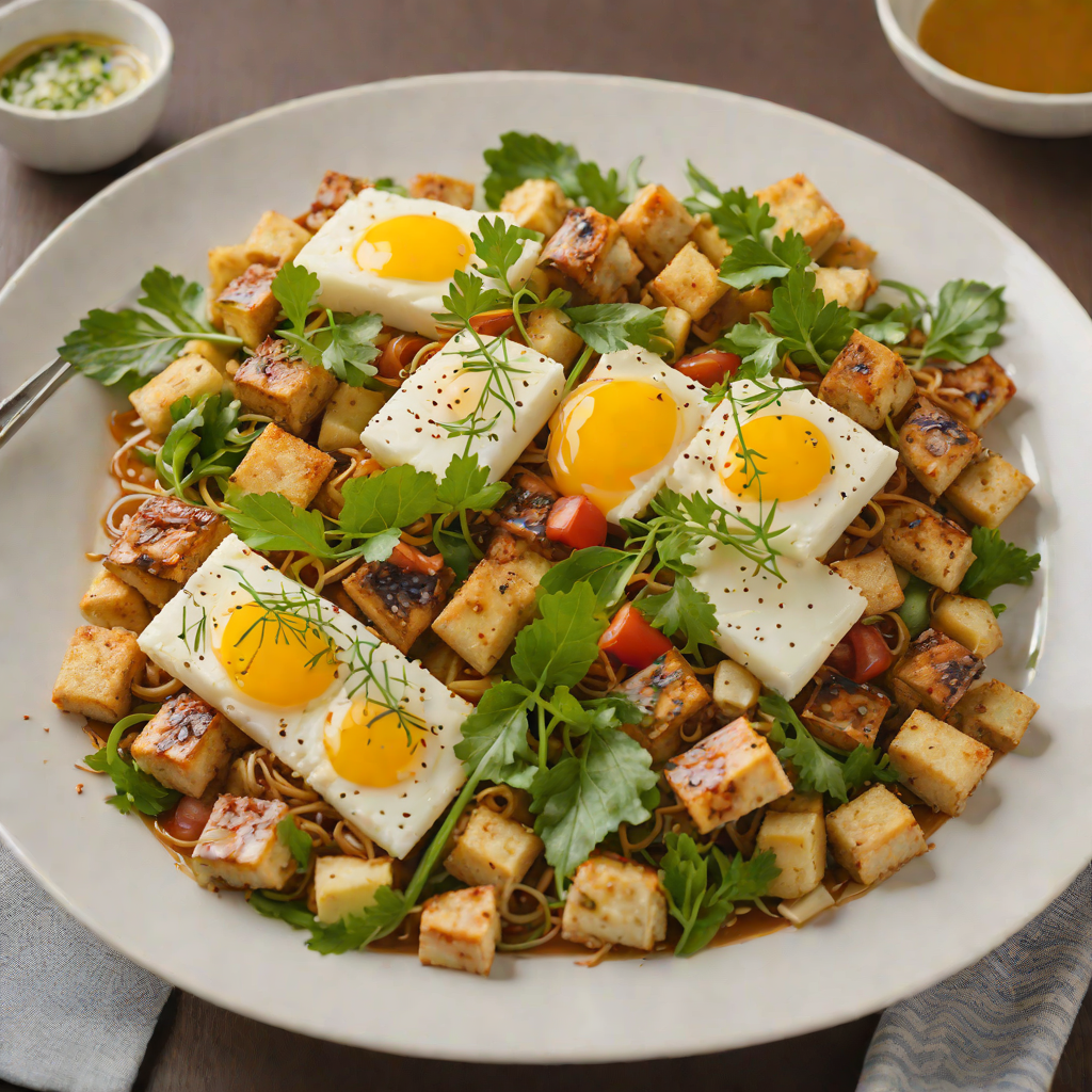 Stir-Fried Goya with Egg and Tofu in Okinawan Style