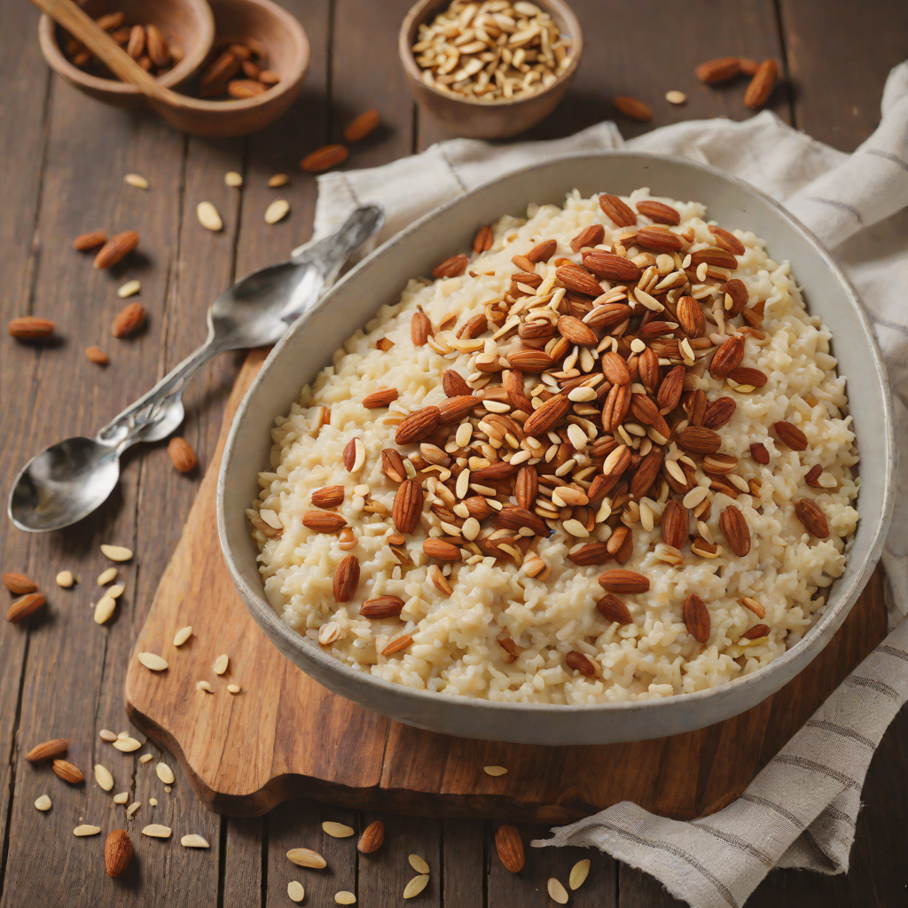 Sweet Cinnamon Rice Pudding with Guatemalan Vanilla and Toasted Almonds