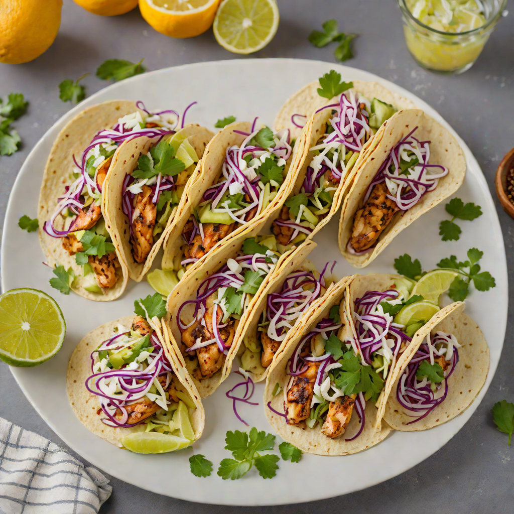 Grilled Citrus-Marinated Chicken Tacos with Cabbage Slaw
