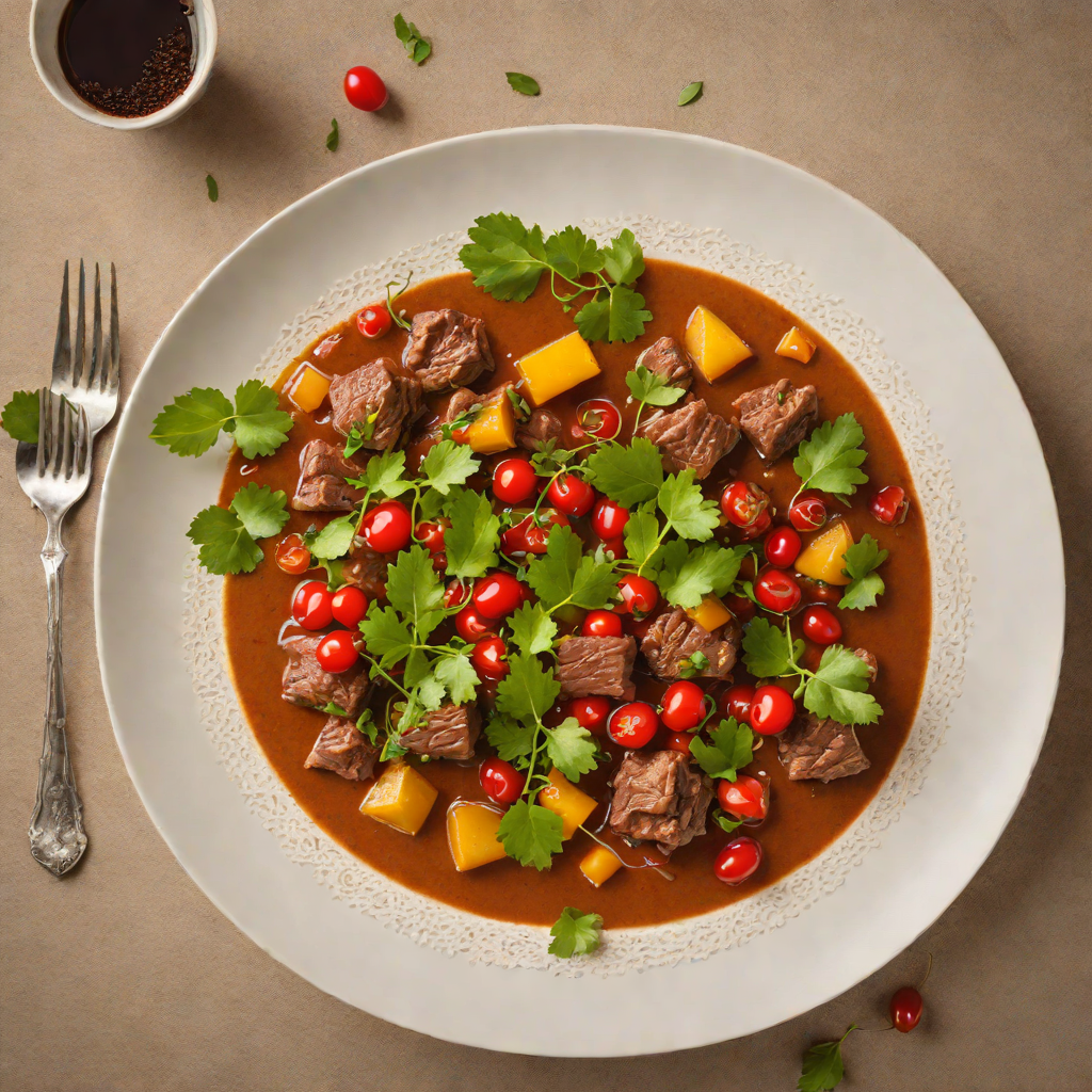 Bush-Spiced Lamb Stew with Finger Lime and Quandong