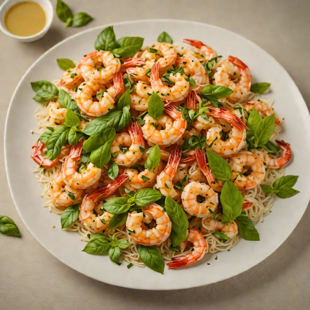 Stir-Fried Shrimp with Garlic and Fresh Basil