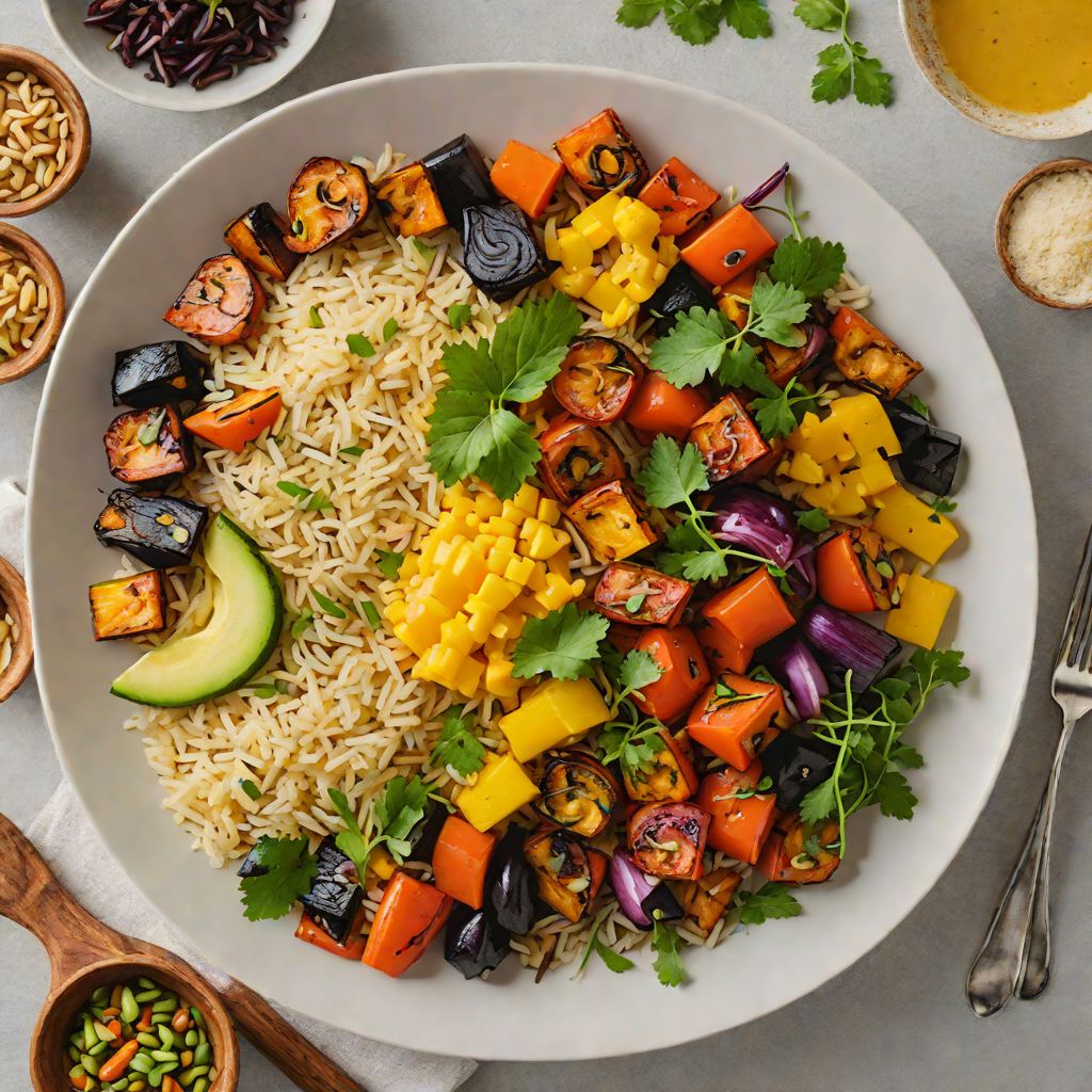 Tiki-Inspired Coconut Turmeric Rice Bowl with Roasted Vegetables