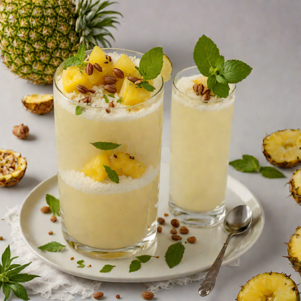 Layered Pineapple Cardamom Cooler