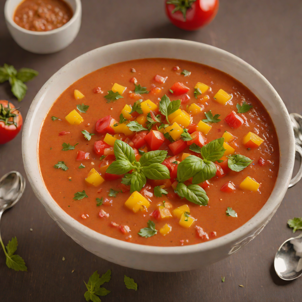 Tangy Tomato and Bell Pepper Gazpacho