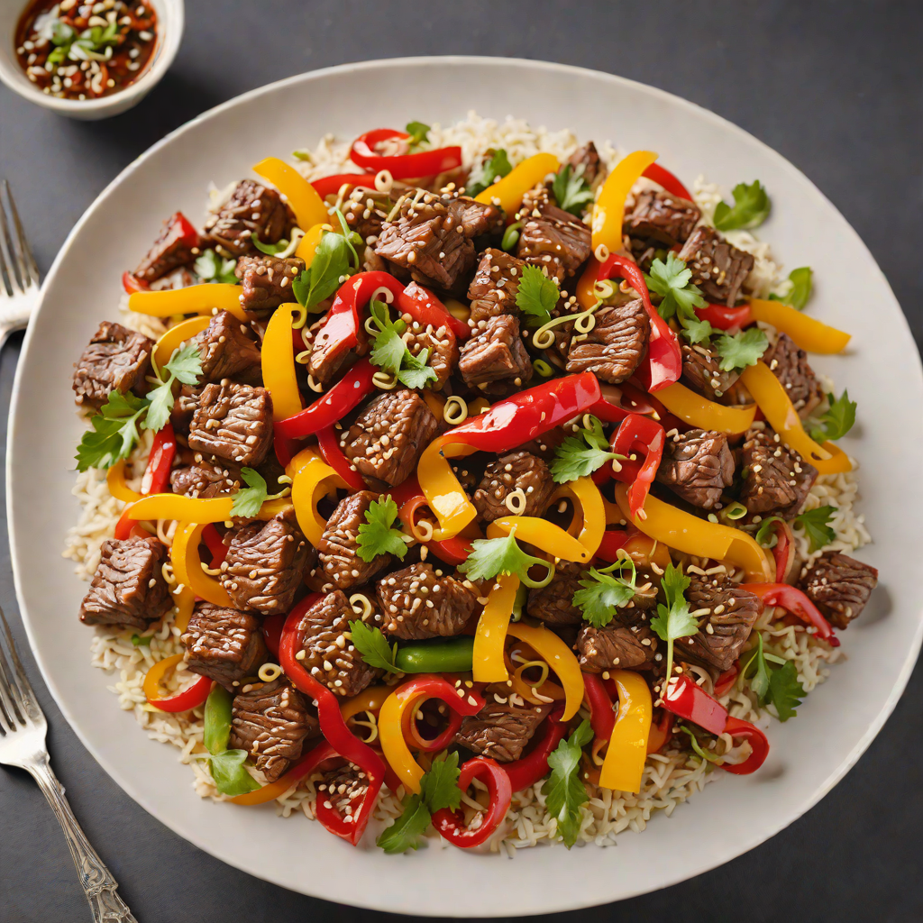 Seared Beef Stir-Fry with Bell Peppers and Ginger Soy Glaze