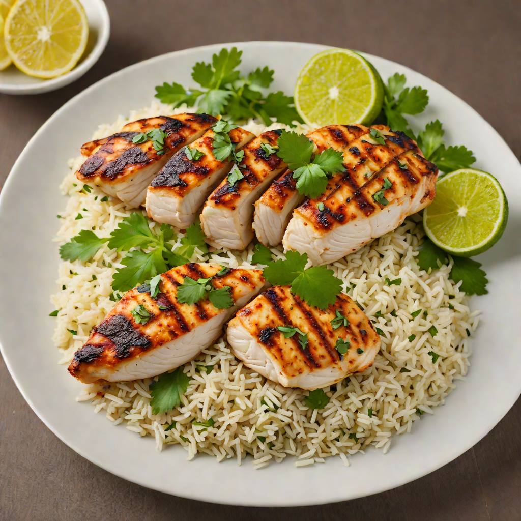 Grilled Lemon-Pepper Chicken with Cilantro-Lime Rice