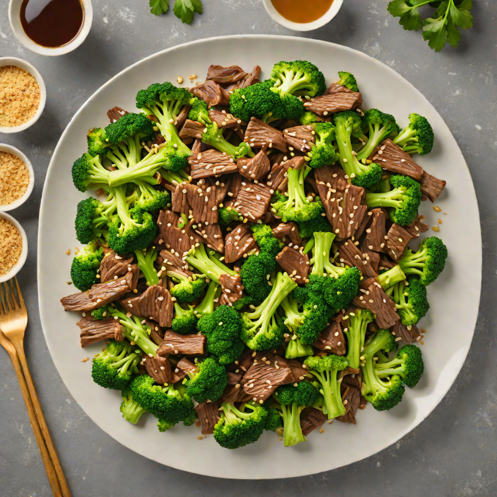 Keto Stir-Fried Beef and Broccoli with Garlic-Sesame Sauce