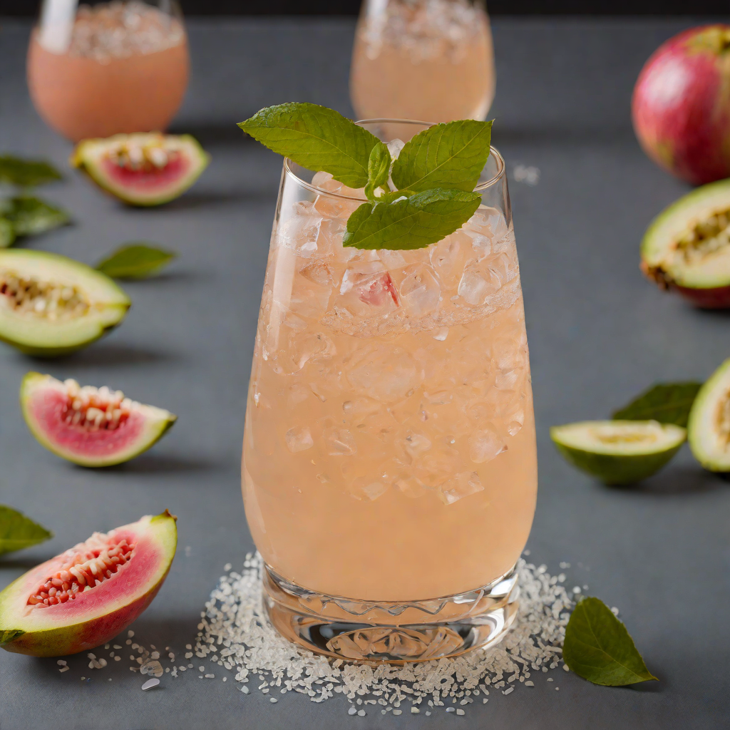 Fizzy Tropical Guava Gin Fizz