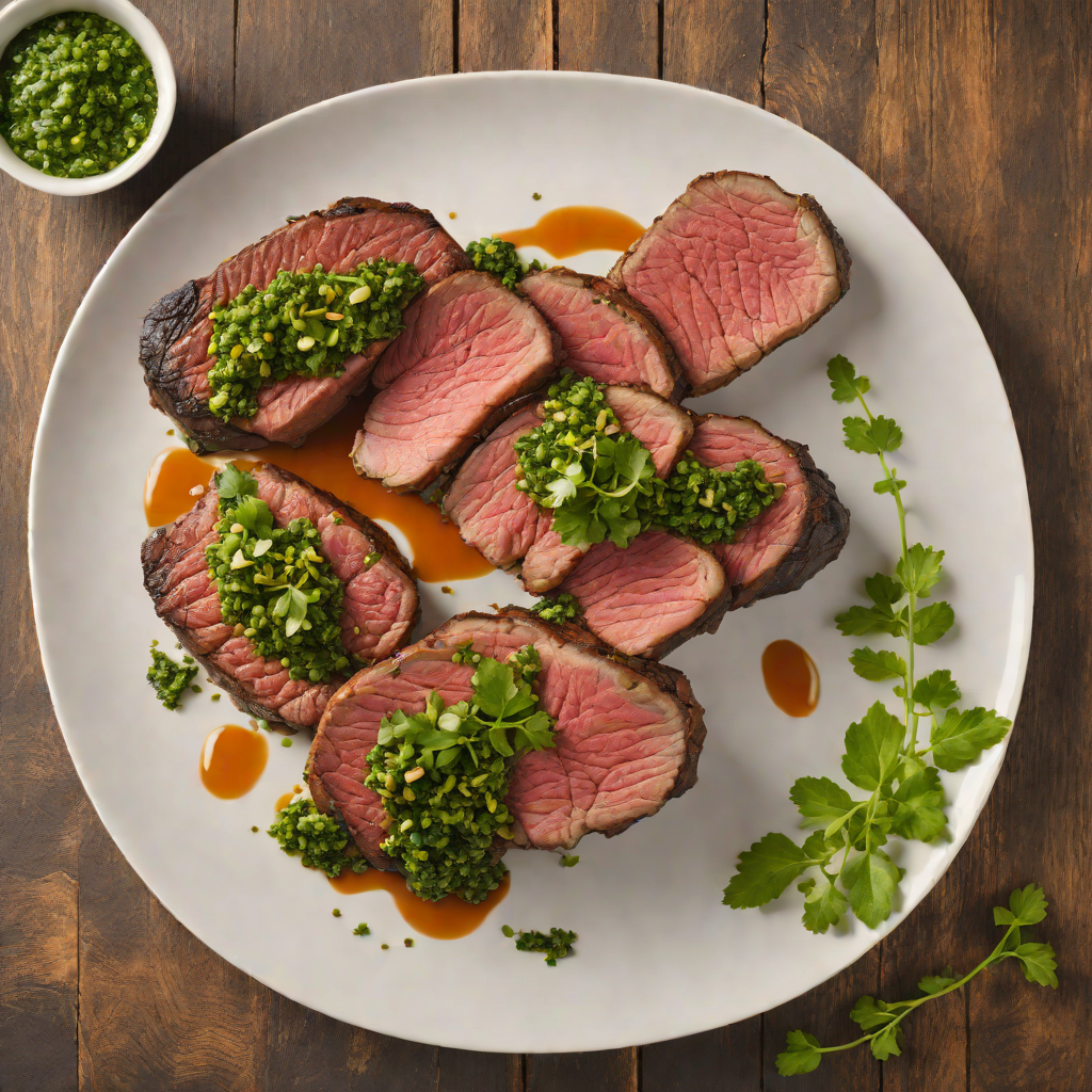 Charcoal-Grilled Picanha with Farofa and Chimichurri