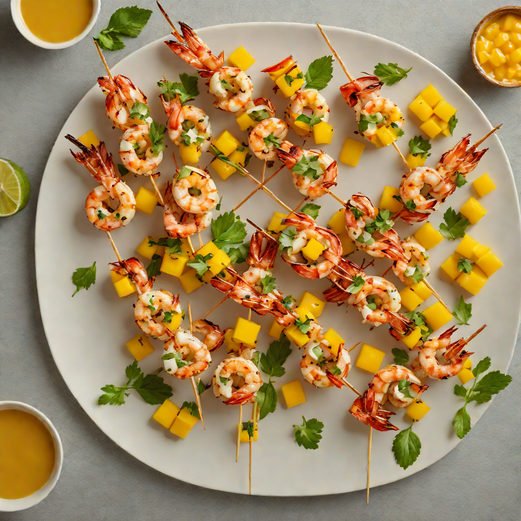 Grilled Tropical Shrimp Skewers with Mango Salsa