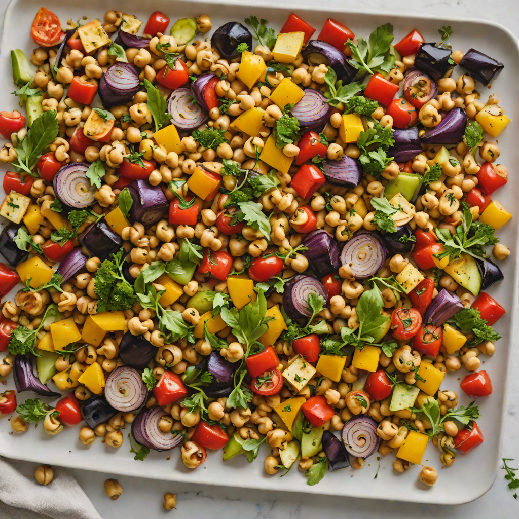 Sheet Pan Mediterranean Herb-Roasted Vegetables with Chickpeas