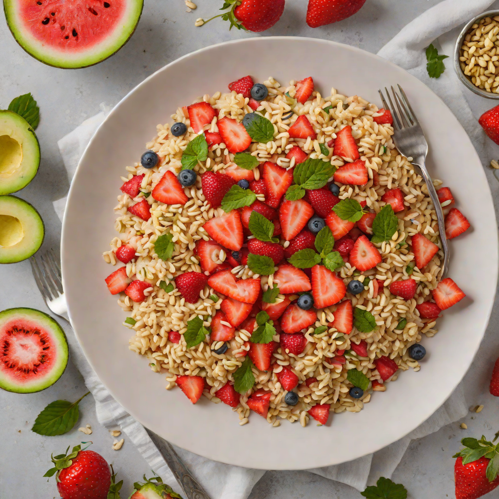 Watermelon Sugar Overnight Oats with Strawberries