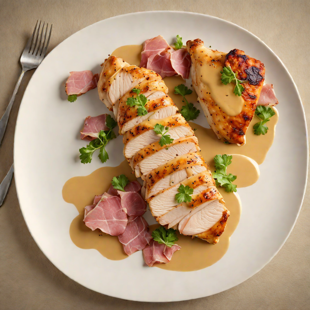 Pan-Seared Chicken with Classic Virginia Ham and Mustard Sauce