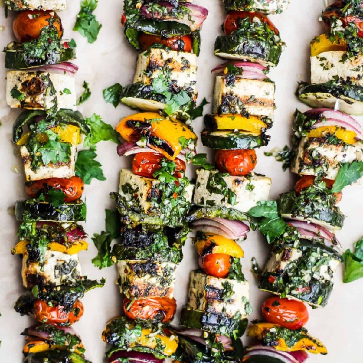 Asian-Inspired Grilled Tofu and Vegetable Skewers