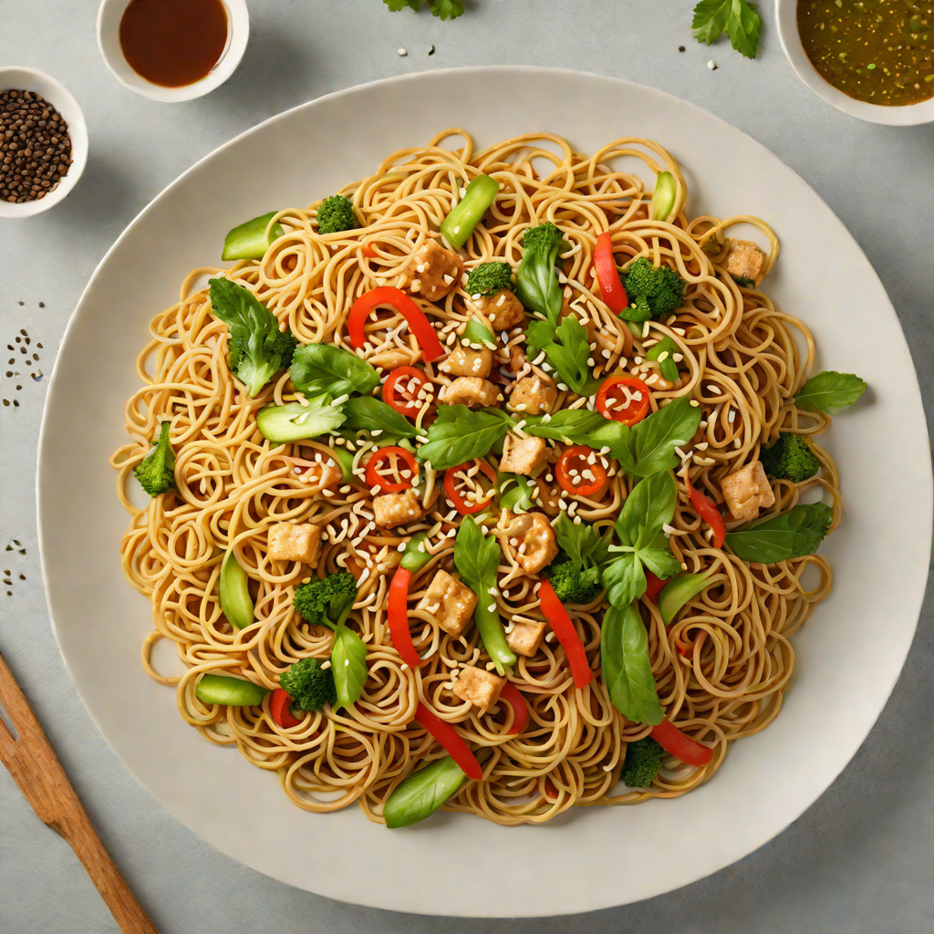 Quick Asian Stir-Fry Noodles with Ginger-Sesame Sauce