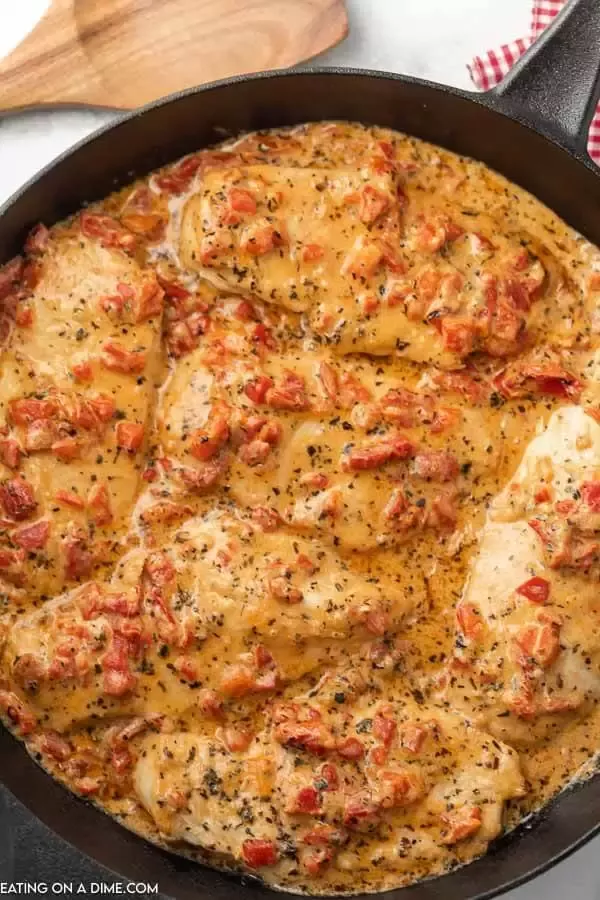 Sautéed Chicken with Roasted Red Pepper and Basil Cream Sauce