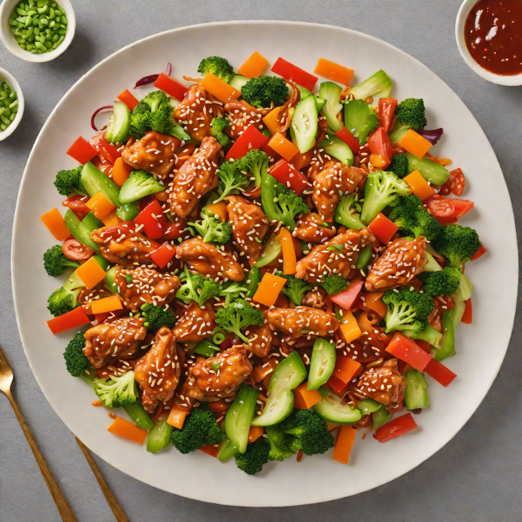 Spicy Korean-Style Stir-Fried Chicken with Gochujang and Vegetables