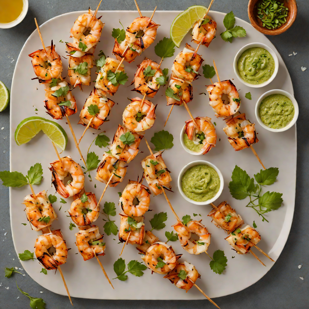 Grilled Brazilian-Style Coconut Shrimp Skewers