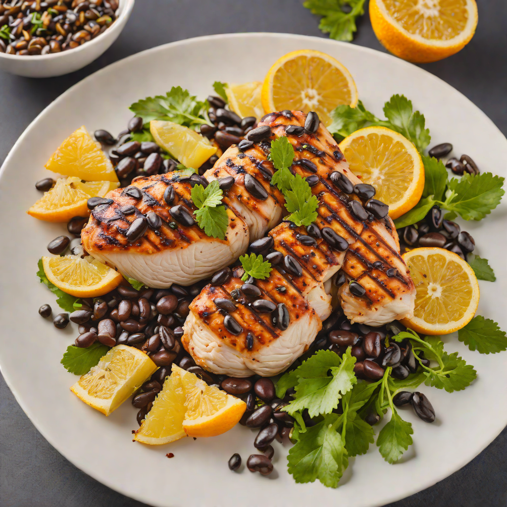 Grilled Citrus-Marinated Chicken with Brazilian Black Beans