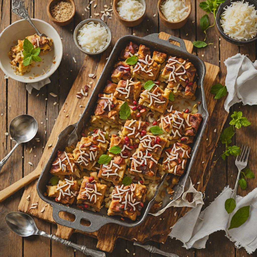 Spiced Coconut and Tiki-Style Rum Bread Pudding