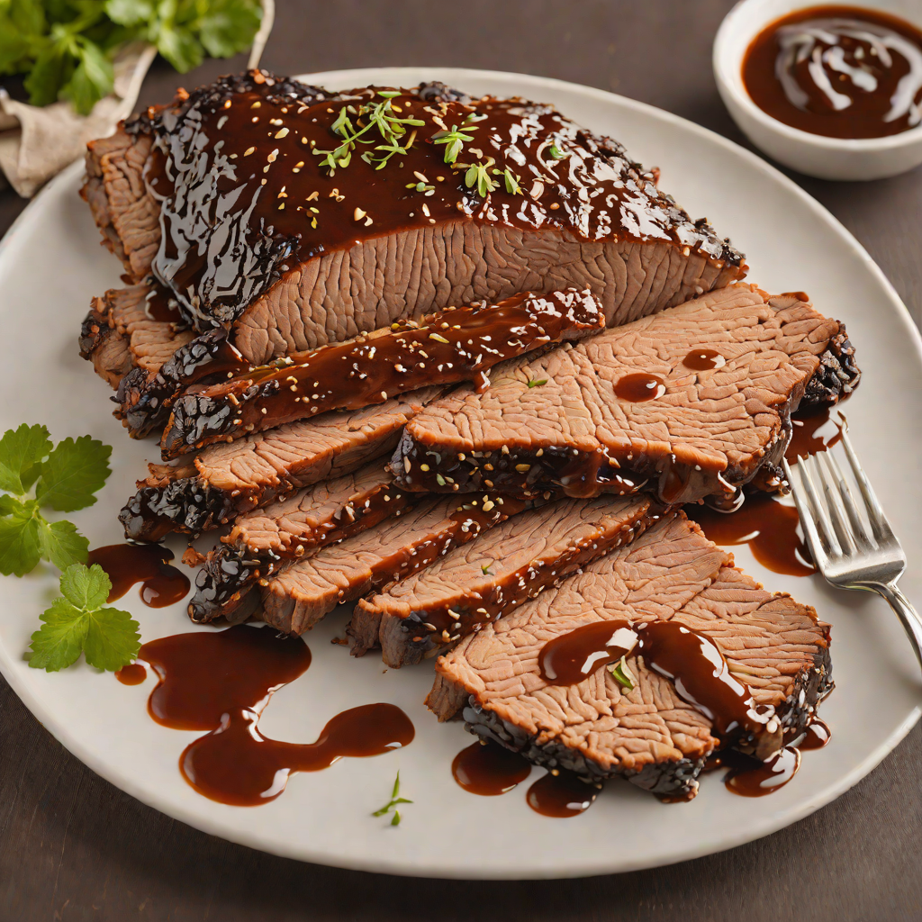 Hickory Pit-Smoked Brisket with Sweet and Tangy BBQ Glaze