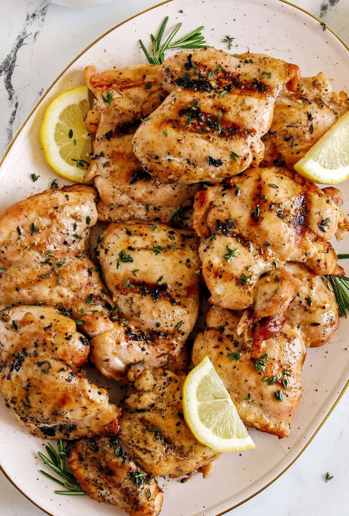 Grilled Lemon-Garlic Chicken with Herb Vinaigrette