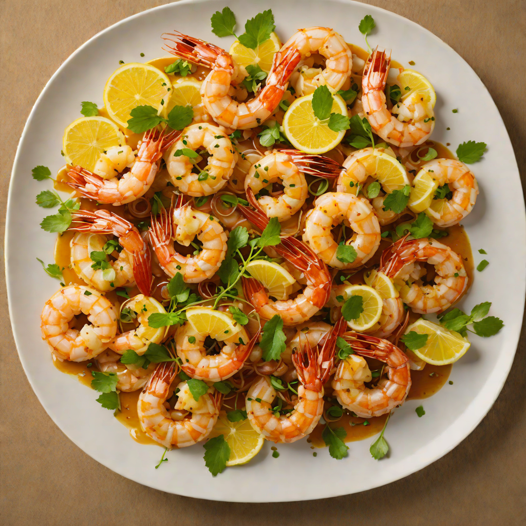 Sautéed Shrimp with Garlic and Calamansi Soy Glaze