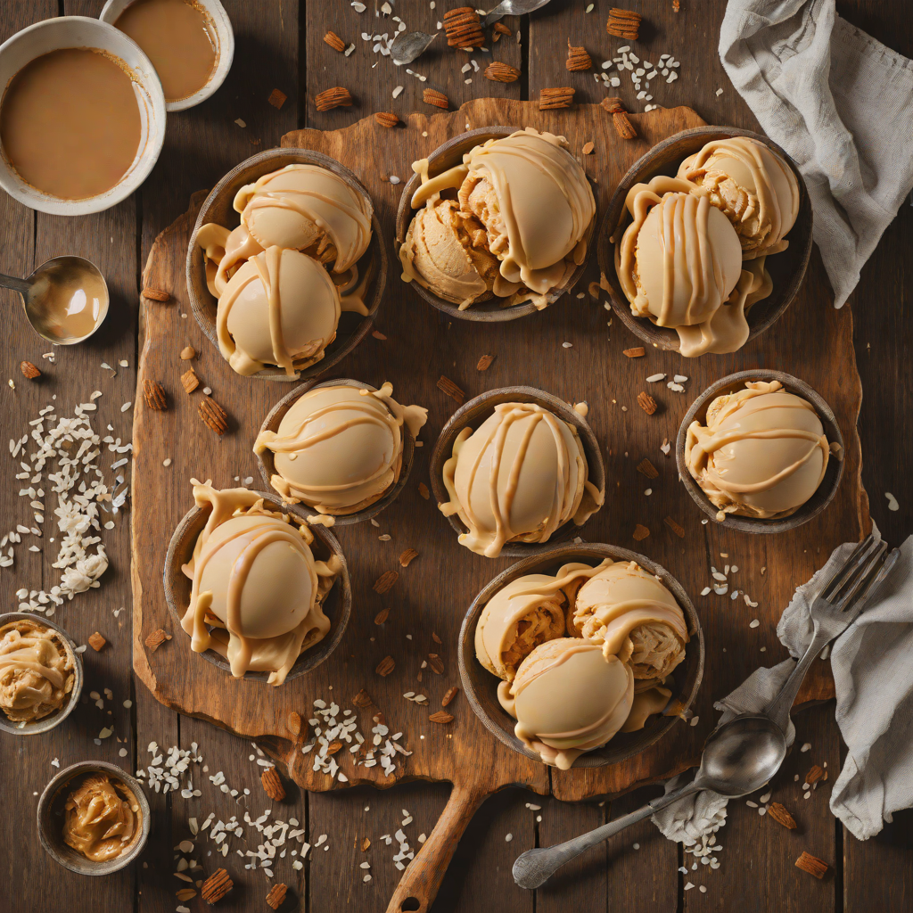 No-Churn Salted Caramel Swirled Ice Cream