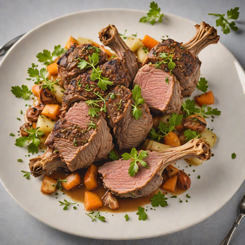 Slow-Roasted Lamb with Garlic and Oregano