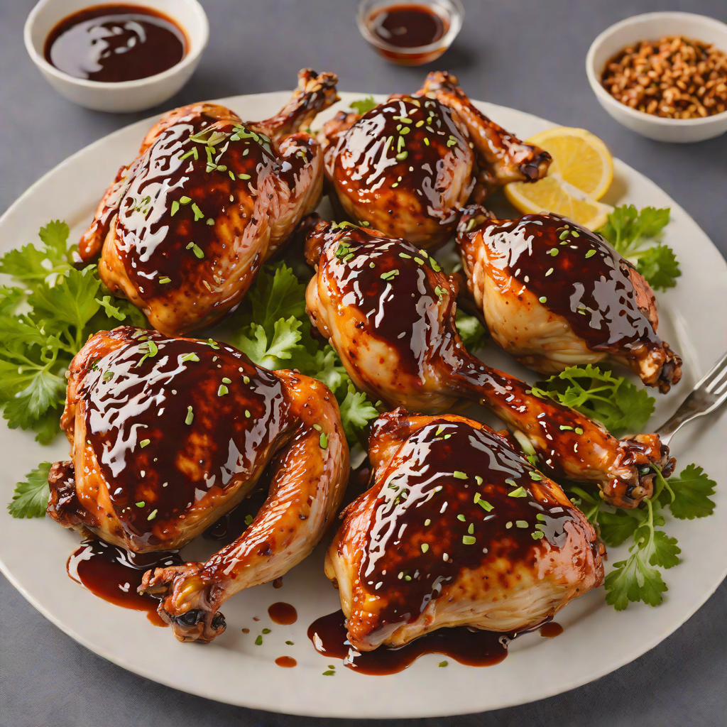Grilled Alabama-Style Hot Smoked Chicken with Tangy Barbecue Glaze